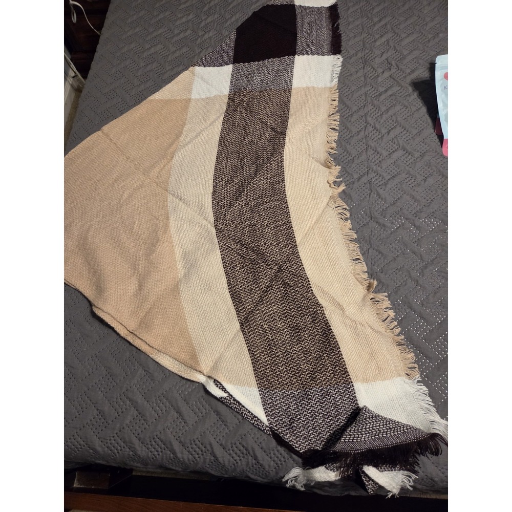 Womens Scarf Fashion Long Plaid Shawls Wraps Big Grid Winter Warm Lattice Lar...